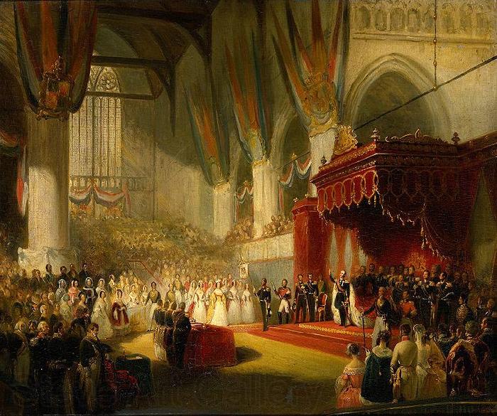 Nicolaas Pieneman The Inauguration of King William II in the Nieuwe Kerk, Amsterdam, 28 November 1840 Norge oil painting art
